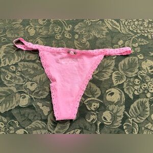 PINK Victoria’s Secret LoveShackFancy lace trim v string g string thong panty